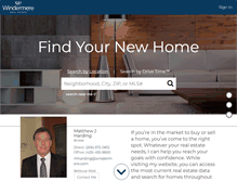 Tablet Screenshot of matthardingrealestate.com